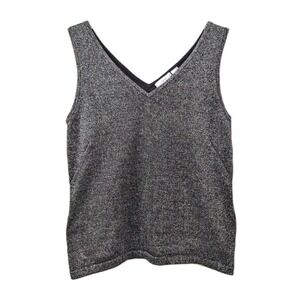 Metallic Tank Women's Large Black Sparkle Layering Old Navy Career Festive  Chic